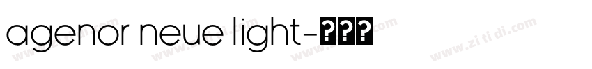 Agenor Neue Light字体转换